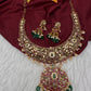 Kempu Jhumka Short Matte Necklace - 