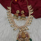 CZ Mango 4 - 1 Short Necklace Comes with 3 Pendents and Jhumka - 