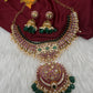 CZ Kemp  3 - 1 Short Necklace Comes with 2 Pendents and Jhumka - 