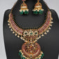 CZ Kemp  3 - 1 Short Necklace Comes with 2 Pendents and Jhumka - 