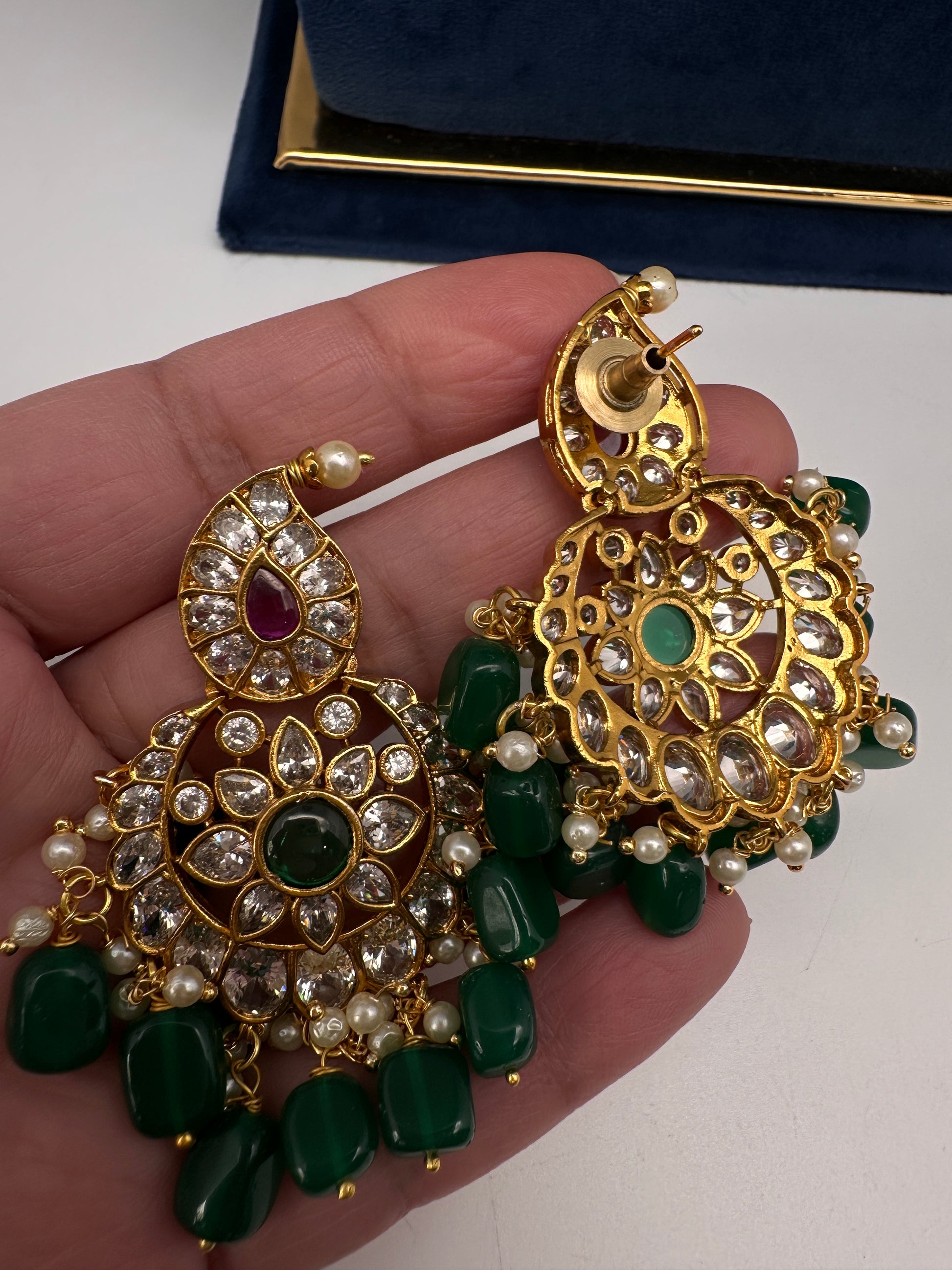 CZ Mango Chandbali Short Necklace - 