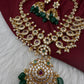 CZ Floral Mango Short Necklace - 