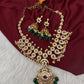 CZ Floral Mango Short Necklace - 
