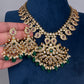 CZ Peaock Mango Short Necklace - 