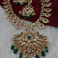 CZ Peaock Mango Short Necklace - 