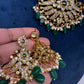 CZ Peaock Mango Short Necklace - 