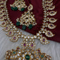 CZ Peaock Mango Short Necklace - 