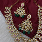 CZ Peaock Mango Short Necklace - 