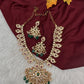 CZ Peaock Mango Short Necklace - 
