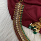Kempu Red Green Short Necklace with Jhumkis - 