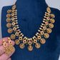 Multi Color Stones Goddess Lakshmi Short Necklace - 