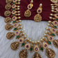 Multi Color Stones Goddess Lakshmi Short Necklace - 
