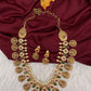 Multi Color Stones Goddess Lakshmi Short Necklace - 
