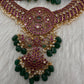 Red Kemp Traitional Short Necklace - 