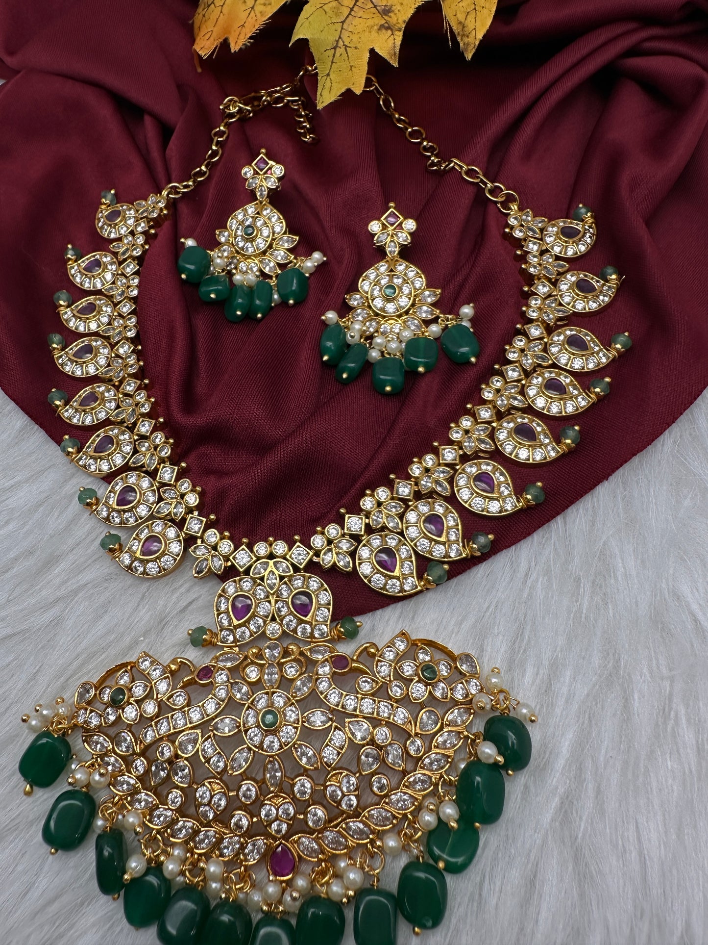 Matte Kemp Mango Mala Short Necklace - 