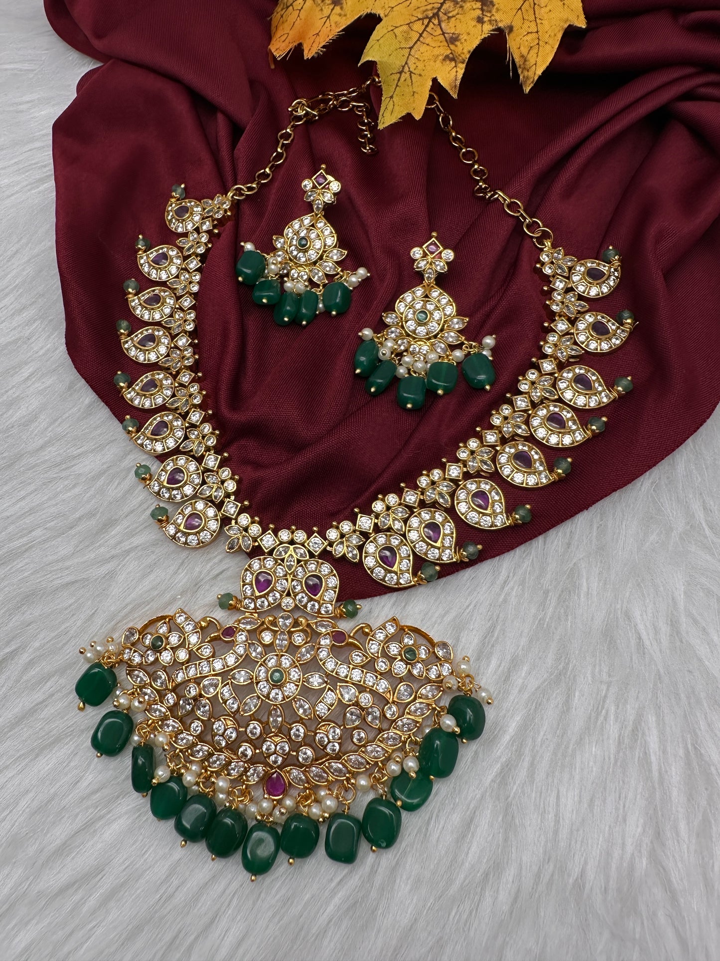 Matte Kemp Mango Mala Short Necklace - 