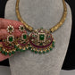 Matte Kempu Kanthi Short Necklace - Green
