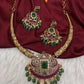 Matte Kempu Kanthi Short Necklace - Green