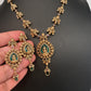 Matte Antique Goddess Lakshmi Short Necklace - 