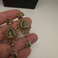 Matte Antique Goddess Lakshmi Short Necklace - 