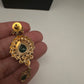 Matte Antique Goddess Lakshmi Short Necklace - 