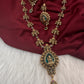 Matte Antique Goddess Lakshmi Short Necklace - 