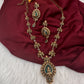 Matte Antique Goddess Lakshmi Short Necklace - 