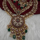 Matte Kempu Double Layer Short Necklace - 