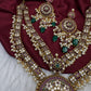 Matte Kempu Double Layer Short Necklace - 
