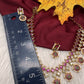 Matte Kempu Bottu Pearls Short Necklace - 
