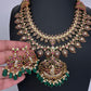 Matte Kempu Mango Double Layer Short Necklace - 