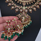 Matte Kempu Mango Double Layer Short Necklace - 