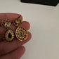 Matte Kempu Red Green Potta Stones Short Necklace - 