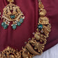 Matte Bharat Pattern Short Necklace - 