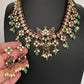 CZ Kemp Stones Multi Color Short Necklace - Green