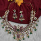 CZ Kemp Stones Multi Color Short Necklace - Green