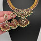 Kemp Antique Matte Finish Short Necklace Set - TJS000912