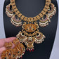 Peacock Chandbali Matte Short Necklace Set - TJS000913