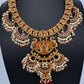 Peacock Chandbali Matte Short Necklace Set - TJS000913