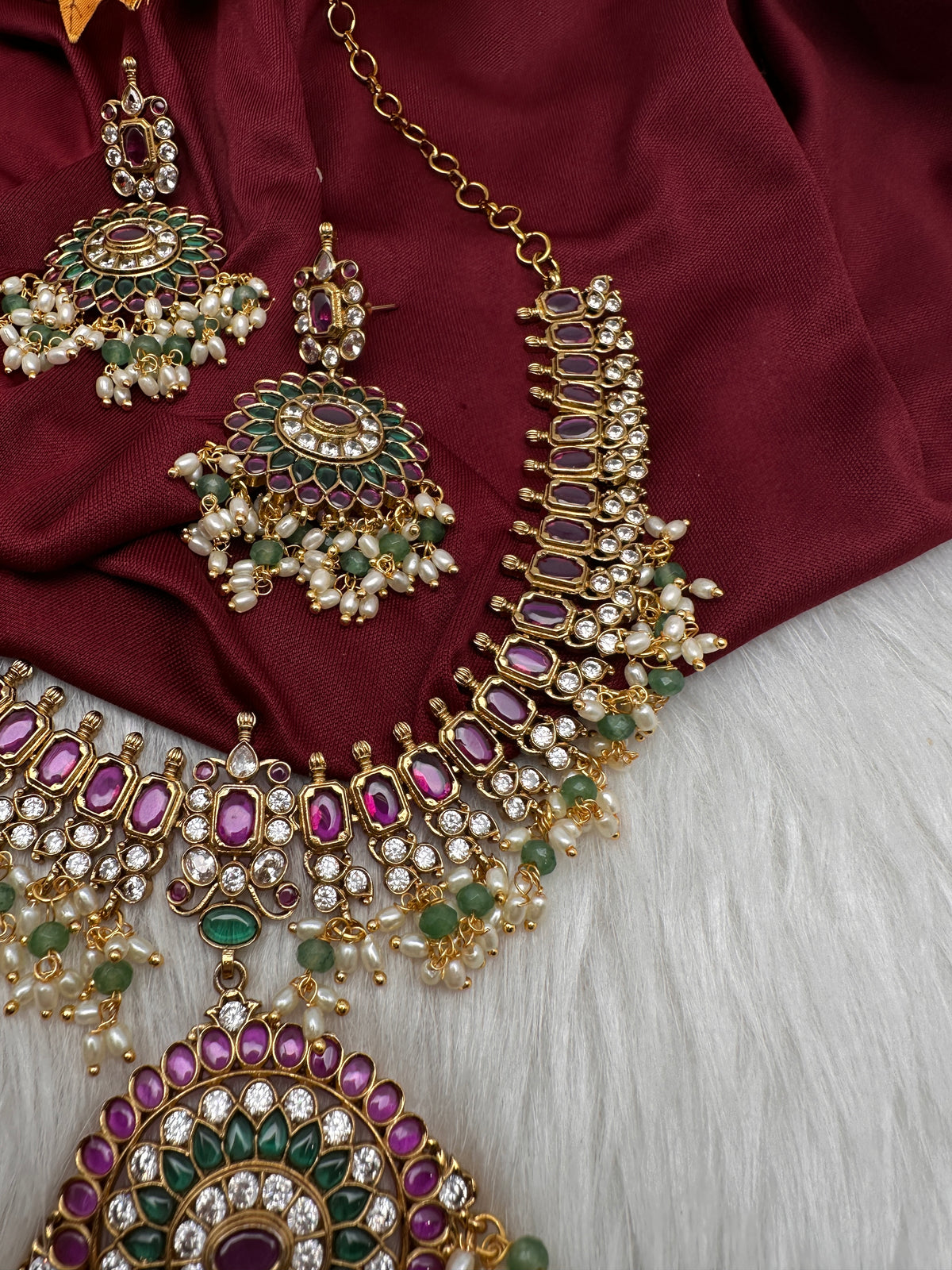 Kemp CZ Matte Traditional Short Necklace - product photo 5