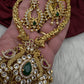 Moissanite CZ Matte Traditional Kanthi Short Necklace with Chandbali Set with Earrings - TJS000918
