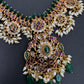 Rice Pearls Kempu Guttapusalu Short Necklace with Jhumkas Set with Earrings - TJS000919