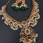 Rice Pearls Kempu Guttapusalu Short Necklace with Jhumkas Set with Earrings - TJS000919