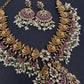 Rice Pearls Kempu Guttapusalu Short Necklace - 