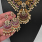 Rice Pearls Kempu Guttapusalu Short Necklace - 