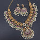 Rice Pearls Kempu Guttapusalu Short Necklace - 