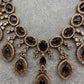 AD Dainty Victorian Mehndi Finish Color Stone Necklace with Mand Tika - Purple