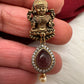 AD Victorian Goddess lakshmi Dainty  Color Stone Necklace