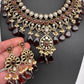 Moissanite Color Stone Neckline Necklace - Brown