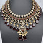 Moissanite Color Stone Neckline Necklace - Brown